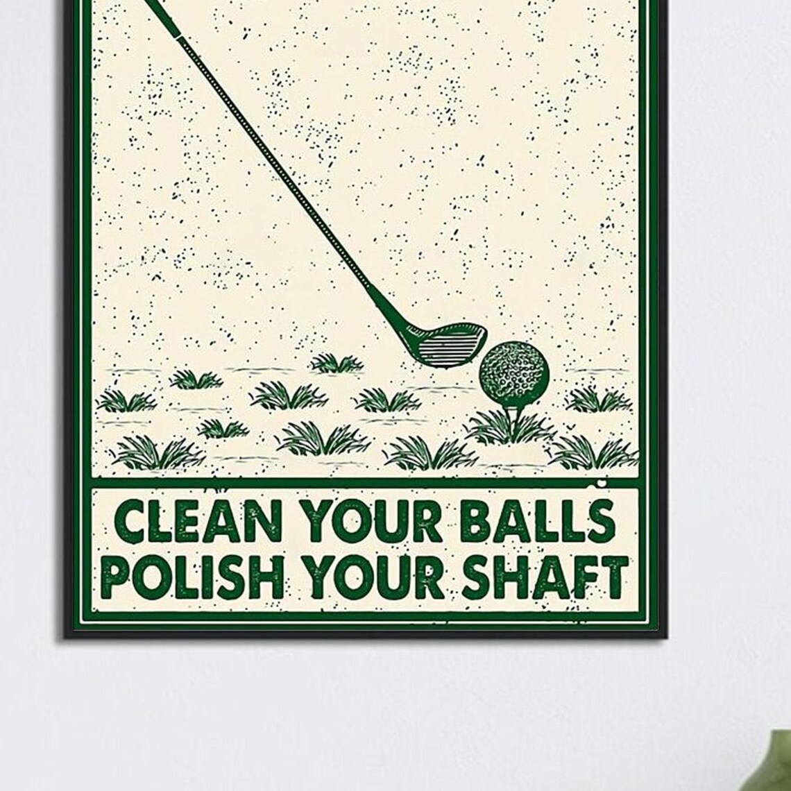 Golf Vintage Humor Poster Print, Clean Your Balls - Image 3