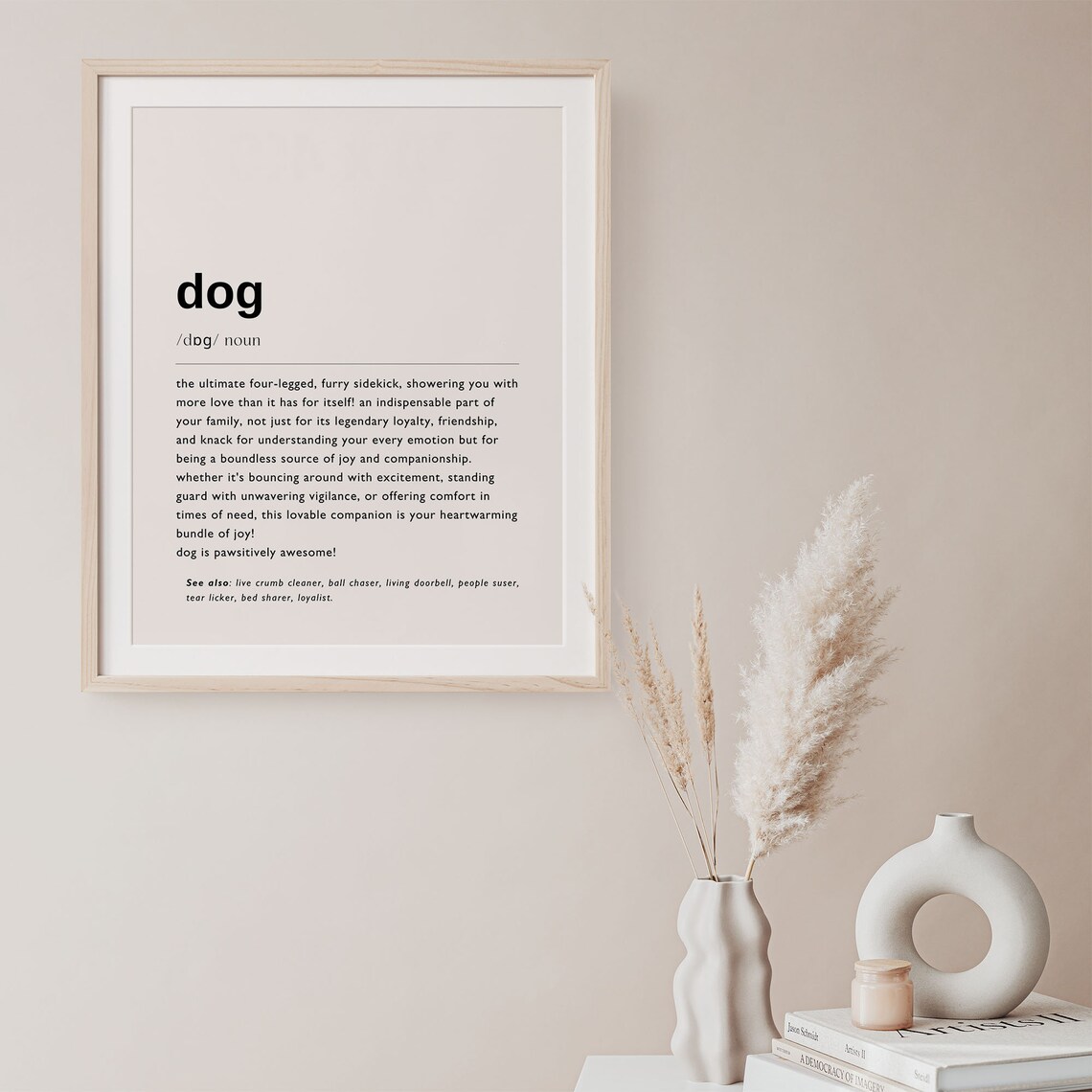 Dog Definition Word Art Funny Dog Lover Typography Gift Poster - Image 6