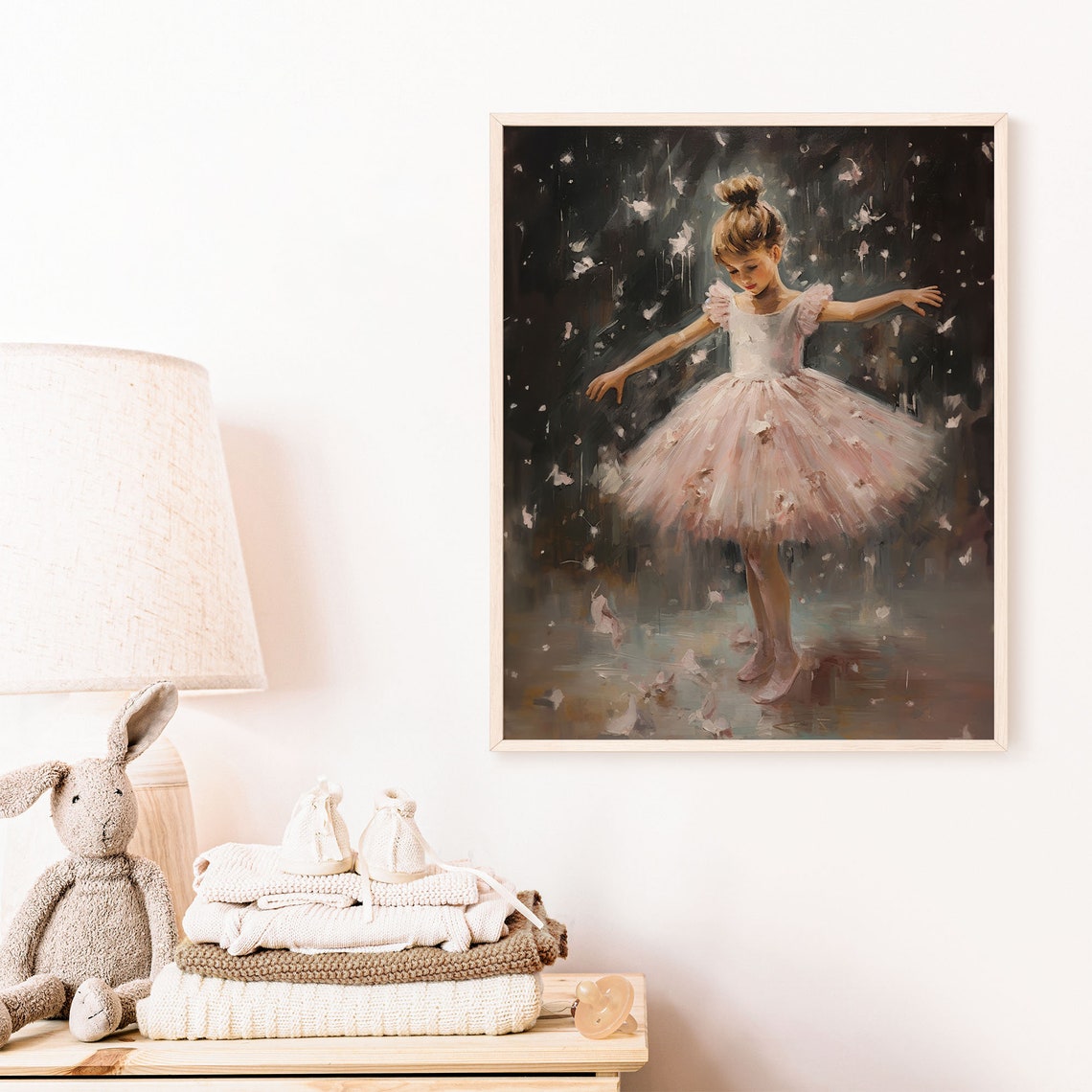 Ballet Nursery Art Painting Girls Room Ballerina Nursery Pink Dcor Gift For Girl Dancer Dreamy Pink Black Vintage Print Nb1 - Image 5