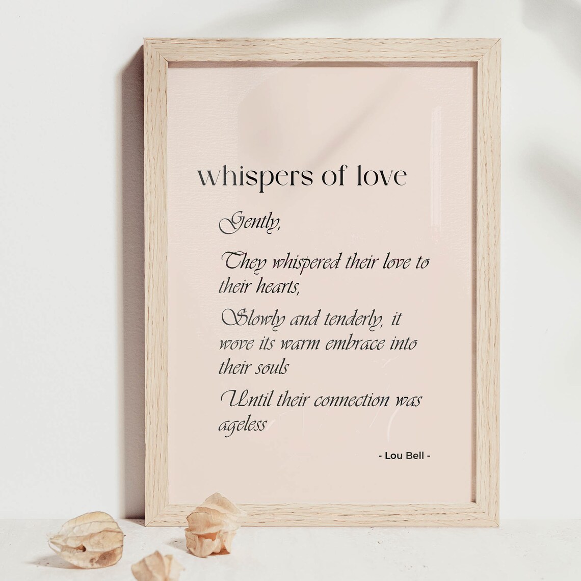 Whispers of Love Poem by Lou Bell Romantic Wedding Wall Poster - Image 8