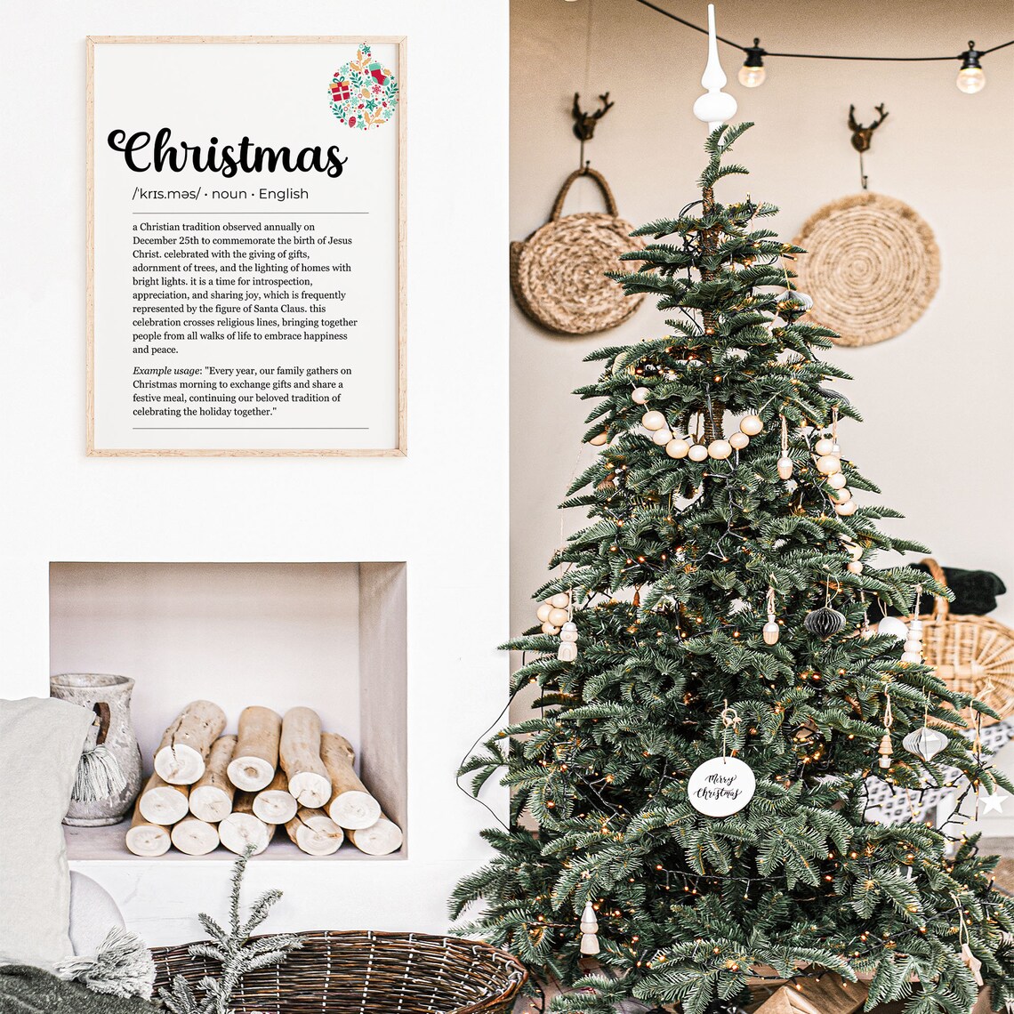 Christmas Definition Word Art Typography Holiday Gift Poster - Image 7