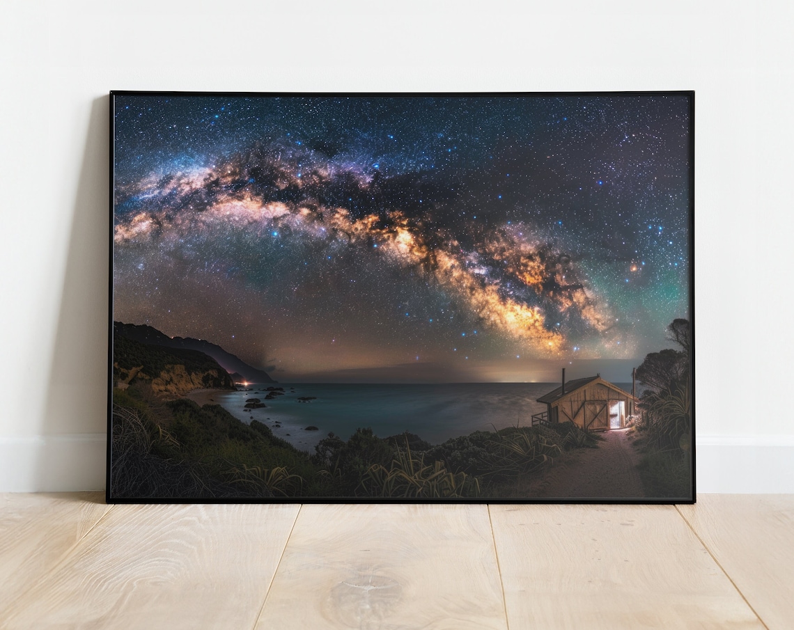 Celestial Milkyway Landscape Poster Print
