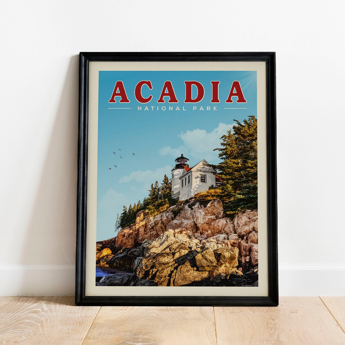 Acadia National Park Camping Gift Poster