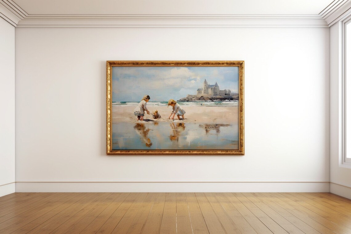 Castles In The Sand, Antique Art Print - Image 4