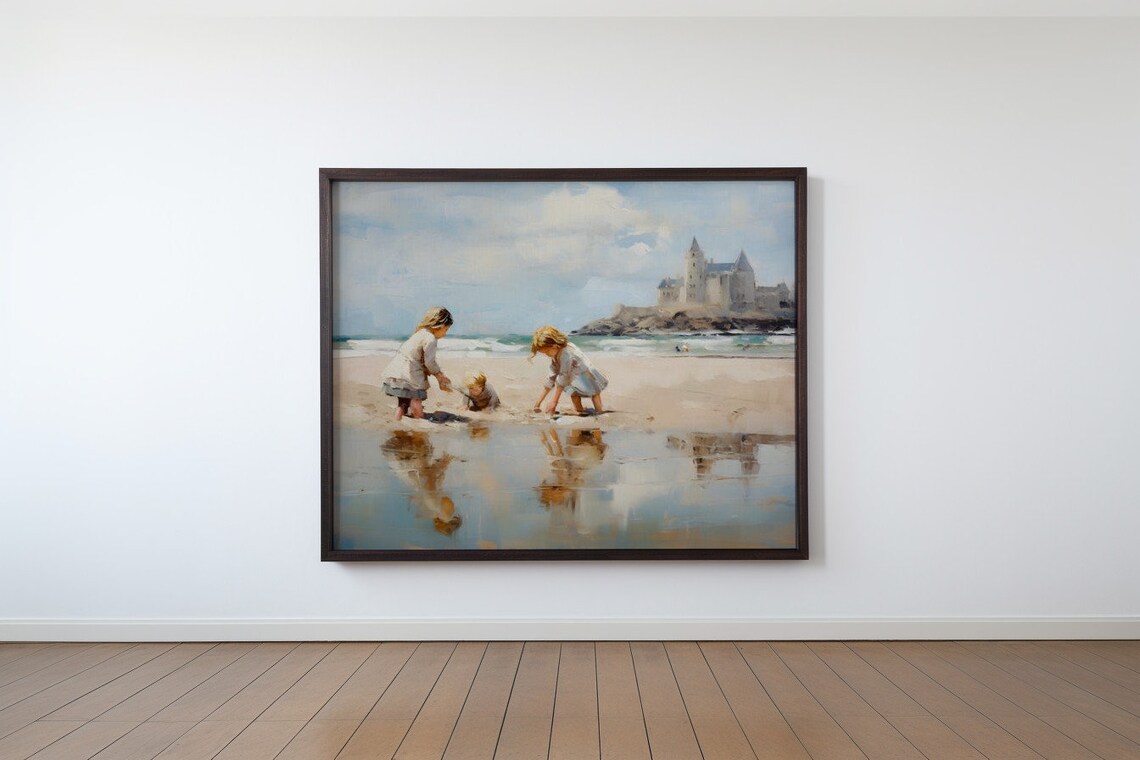 Castles In The Sand, Antique Art Print - Image 3