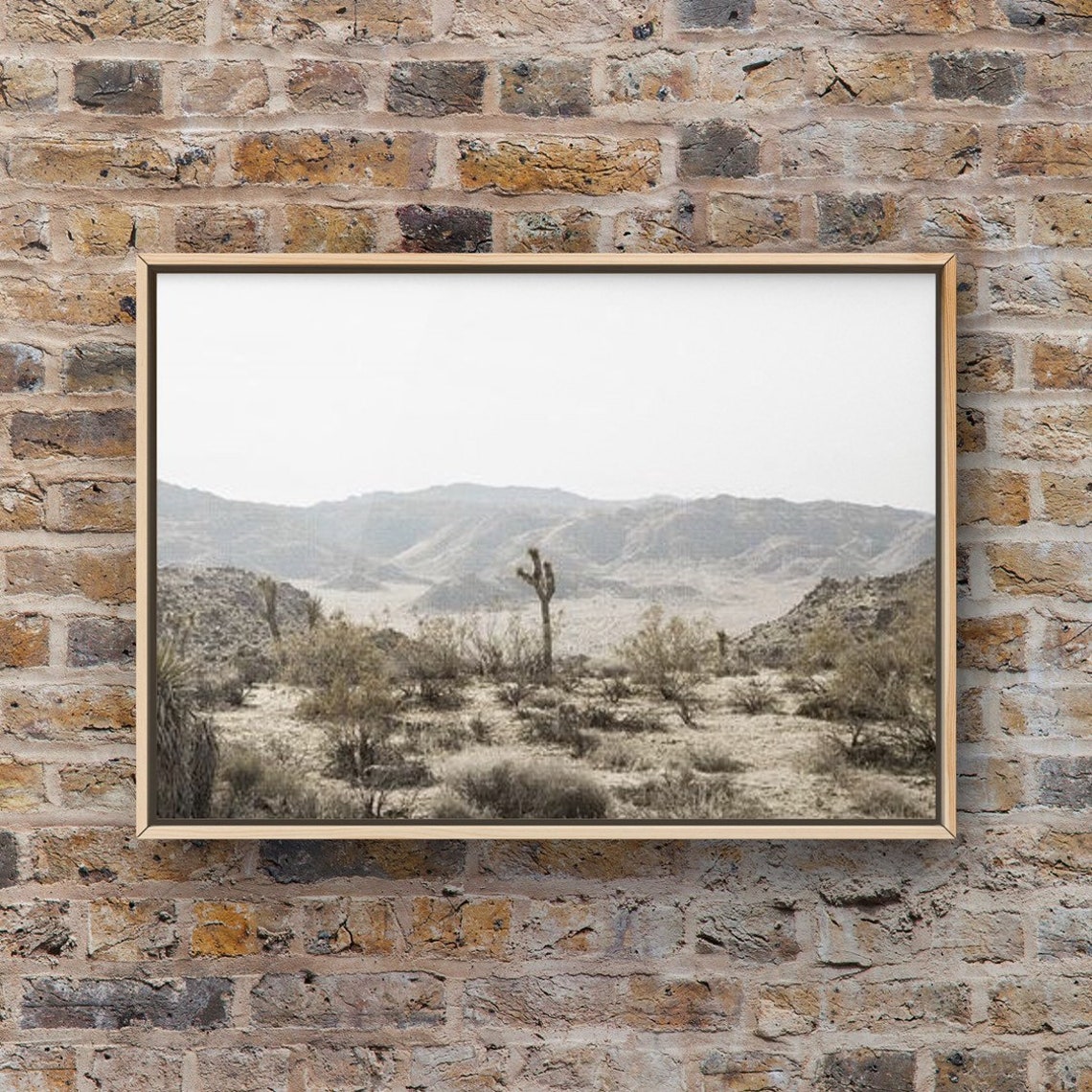 Joshua Tree Desert Lone Tree Mountain Vista Modern Minimalist Print