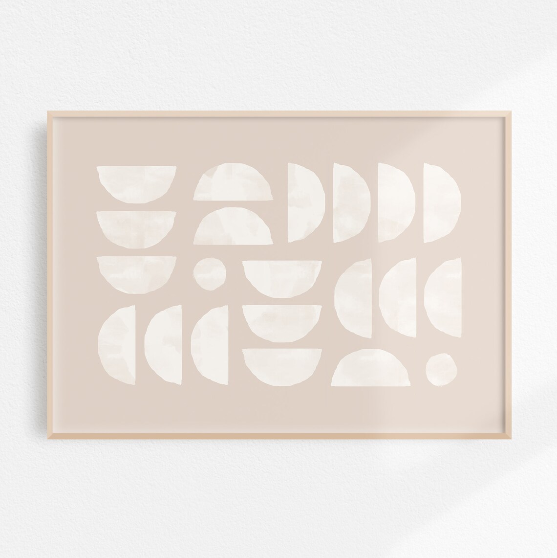 Semicircle Art Print, Mid Century Modern Boho