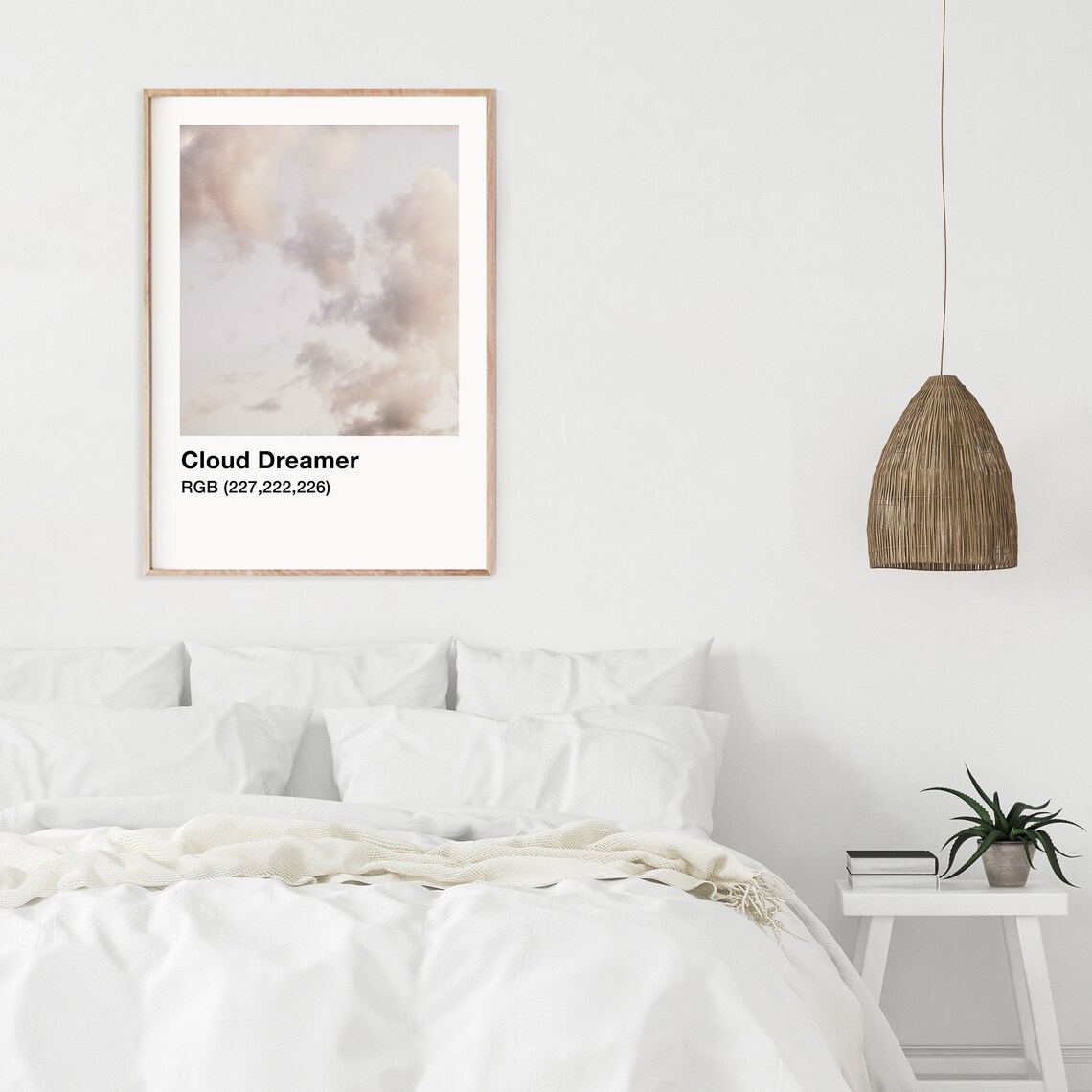 Cloud Dreamer Blush Pastel Clouds Pale Sky Minimal Bedroom Art Poster - Image 3