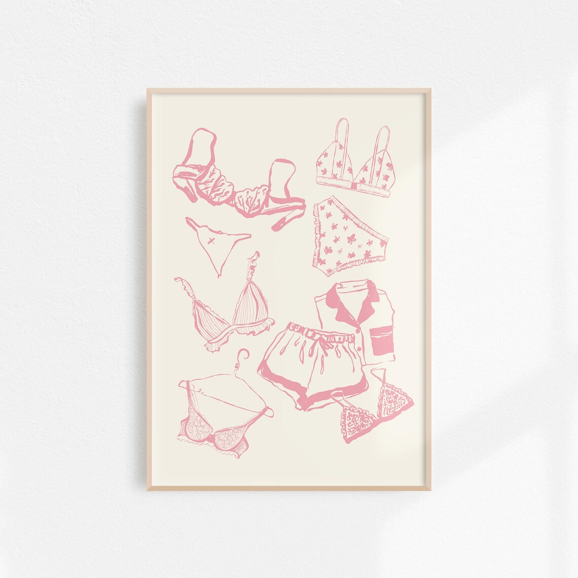 Pink Coquette Laundry Art Print, Girly Apartment Decor - Image 3