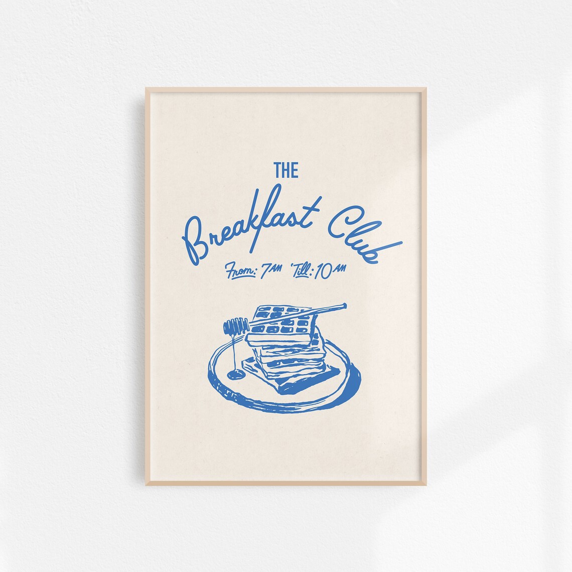 Breakfast Club Art Print, Hand-Drawn Kitchen Decor