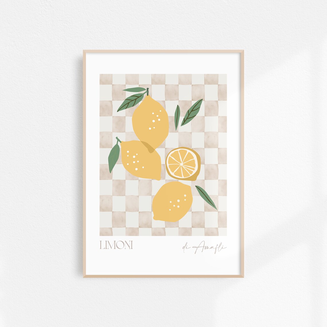Lemon Art Print, Watercolor Kitchen Decor