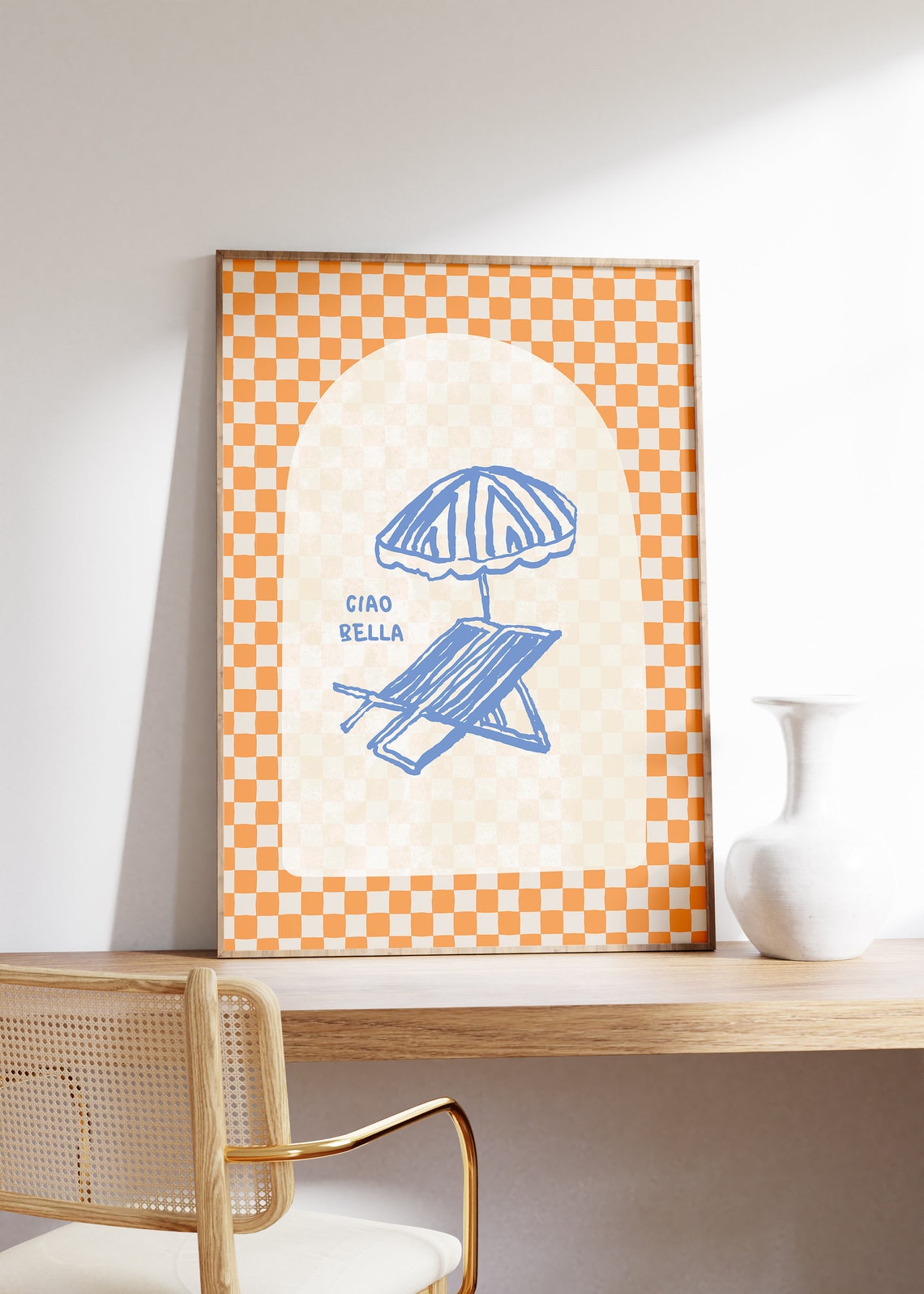 Checkerboard Summer Art Set La Dolce Vita Ciao Bella Spritz Poster - Image 2