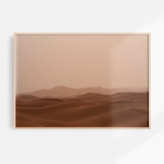 Desert Landscape Print Desert Wall Art Sahara Desert Print Moroccan Print Terracotta Print Print Art