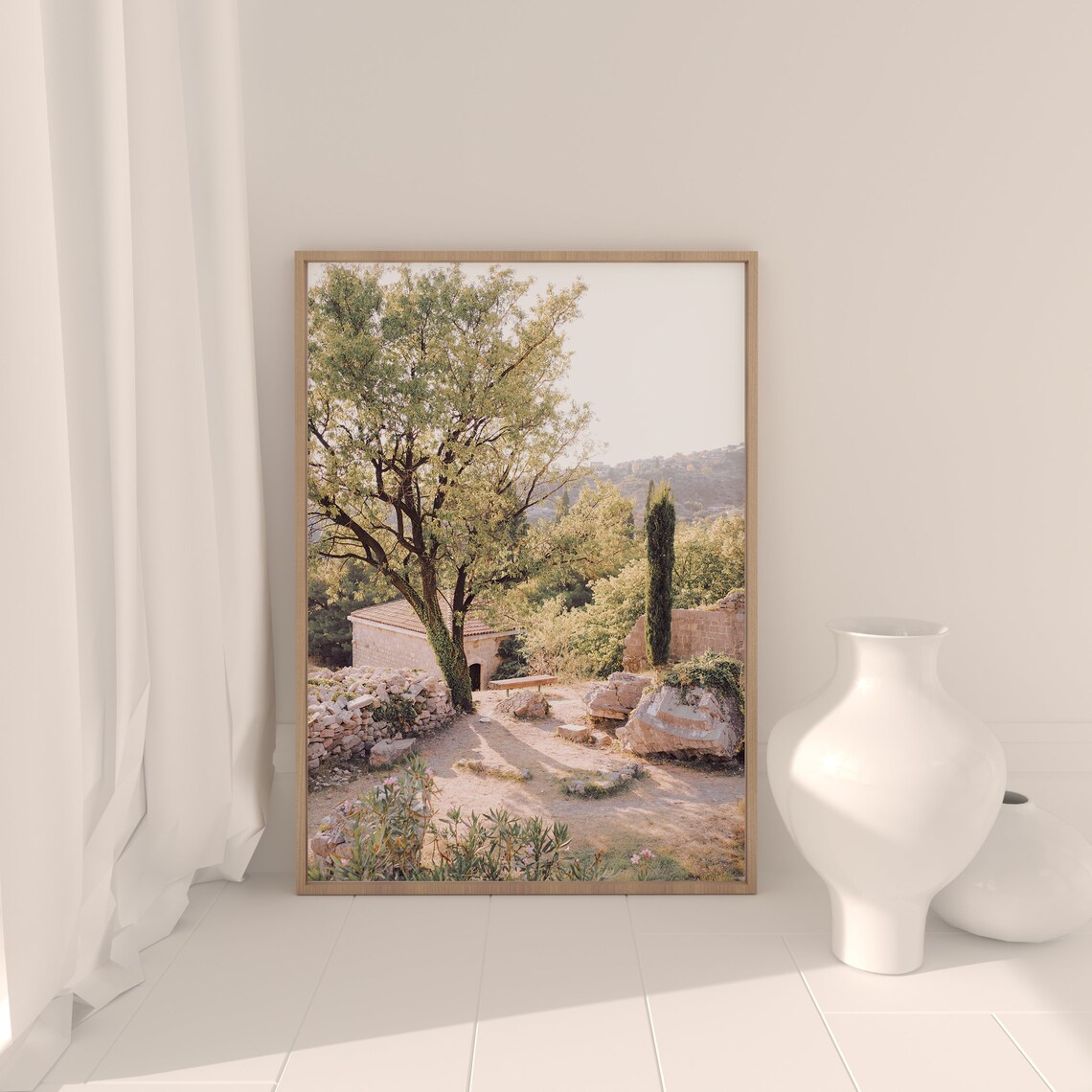 Provence Stone Farmhouse Cypress Trees Countryside France Poster - Image 3