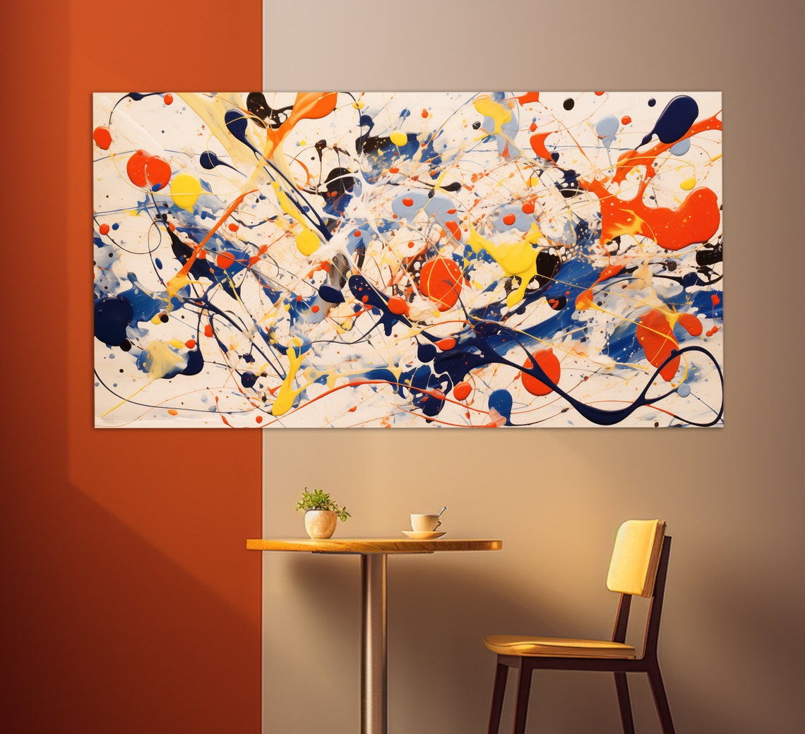 Colorful Abstract Geometric Art Bold Shapes Modern Decor Poster