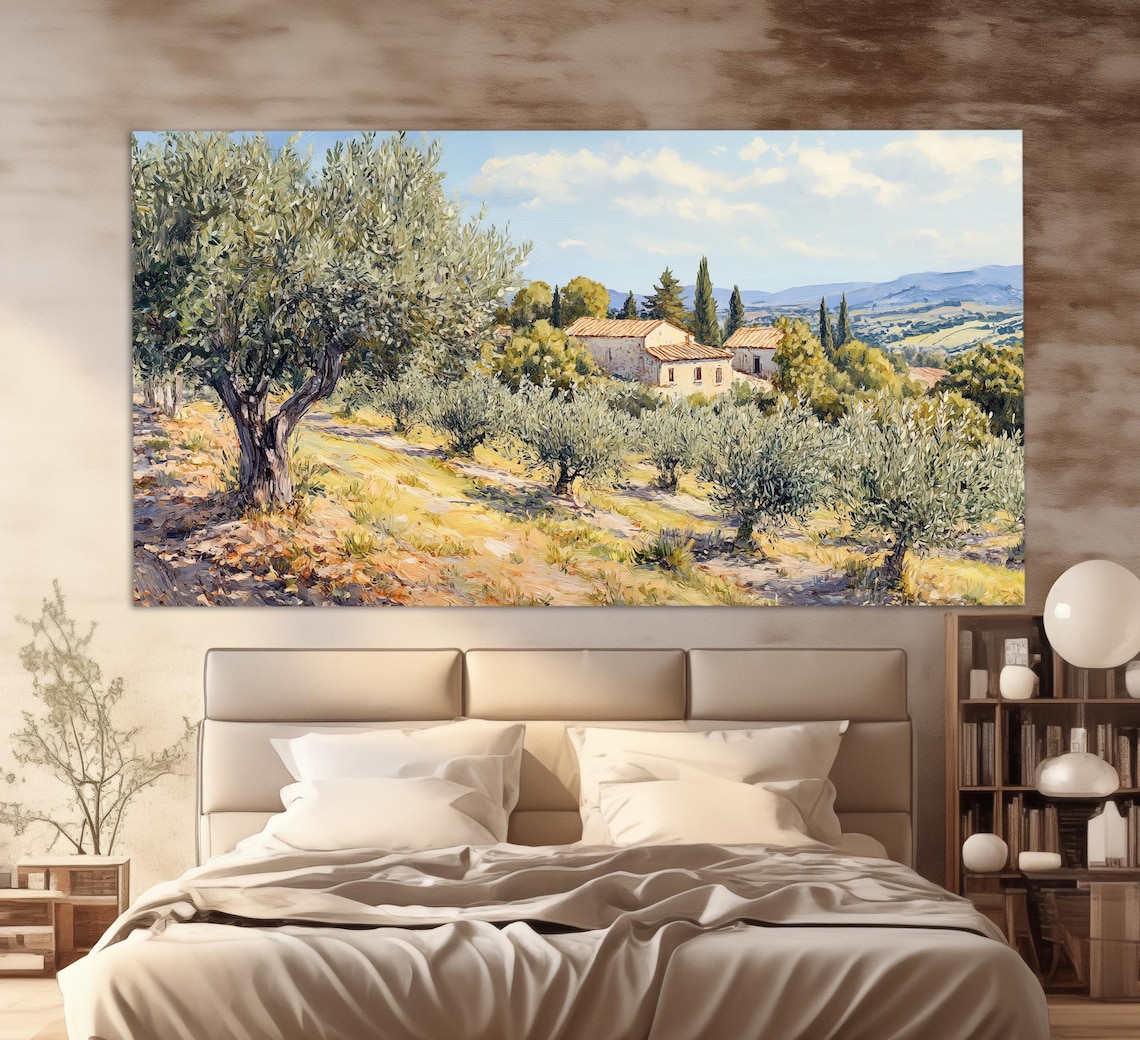 Olive Grove in Italy, Vintage Tuscany Art Print - Image 4