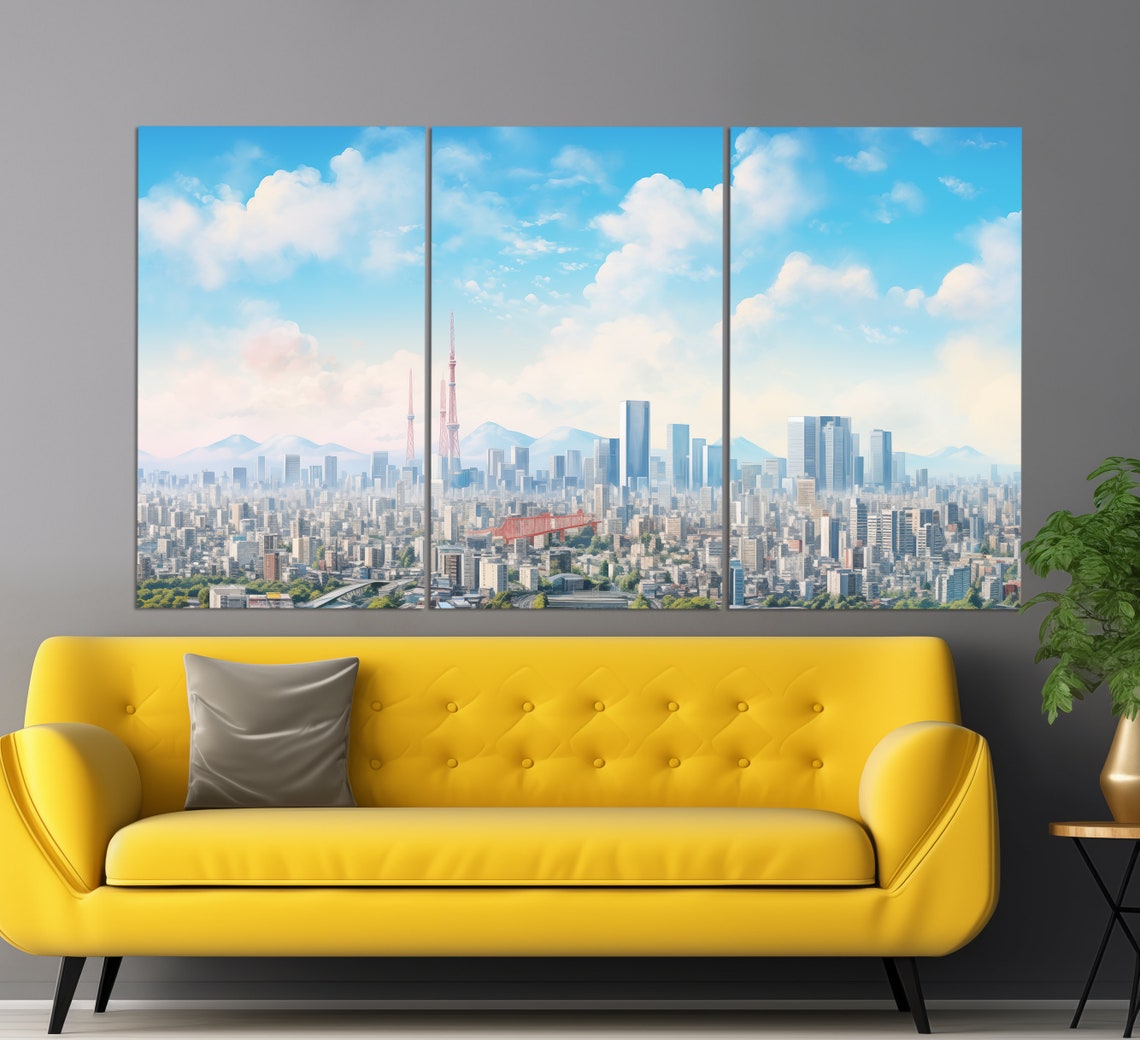 Tokyo Japan Skyline Panorama Tokyo Tower Bright Day Travel Poster - Image 3
