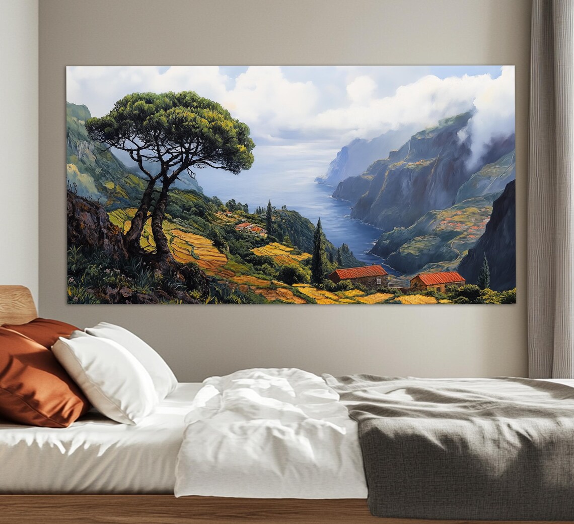 Misty Madeira, Portugal Scenic Travel Poster