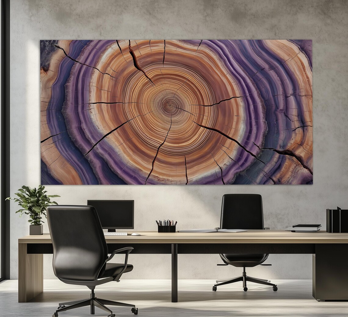 Abstract Tree Texture Print Tree Rings Print Soft Tones Wood Tones Wall Art Wood Wall Art Bedroom Wall Decor Tree Cut