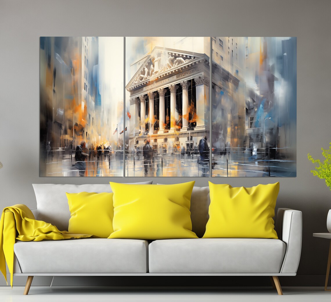 New York Stock Exchange Abstract Art Print, Wall Street - Image 4