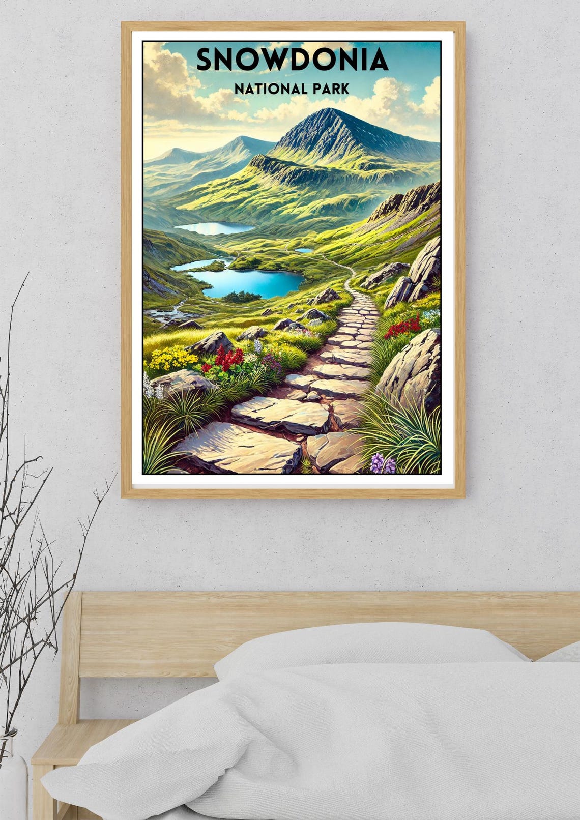 Snowdonia National Park Wales Llanberis Path Spring Vintage Poster - Image 5