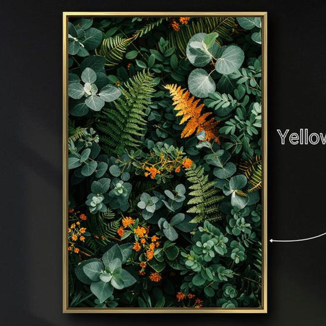 Lush Green Foliage Ferns Eucalyptus Modern Botanical Wall Art Print