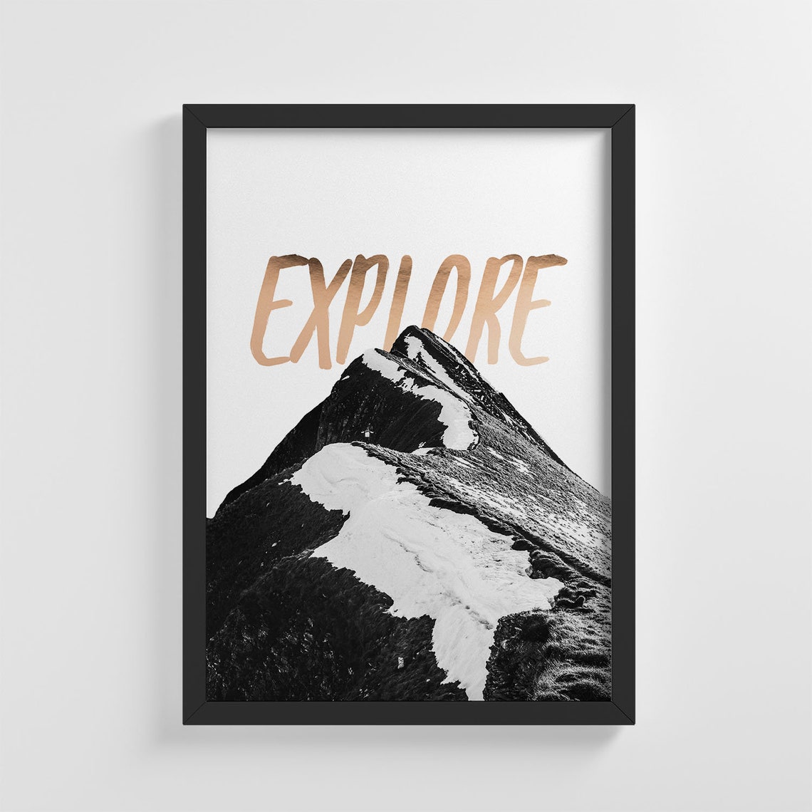 Explore Inspiration Quote Mountain Peak Frameless Poster Nature Art Print Stylish Home Decoration Wall Art Nursery Decor Living Room Ic189