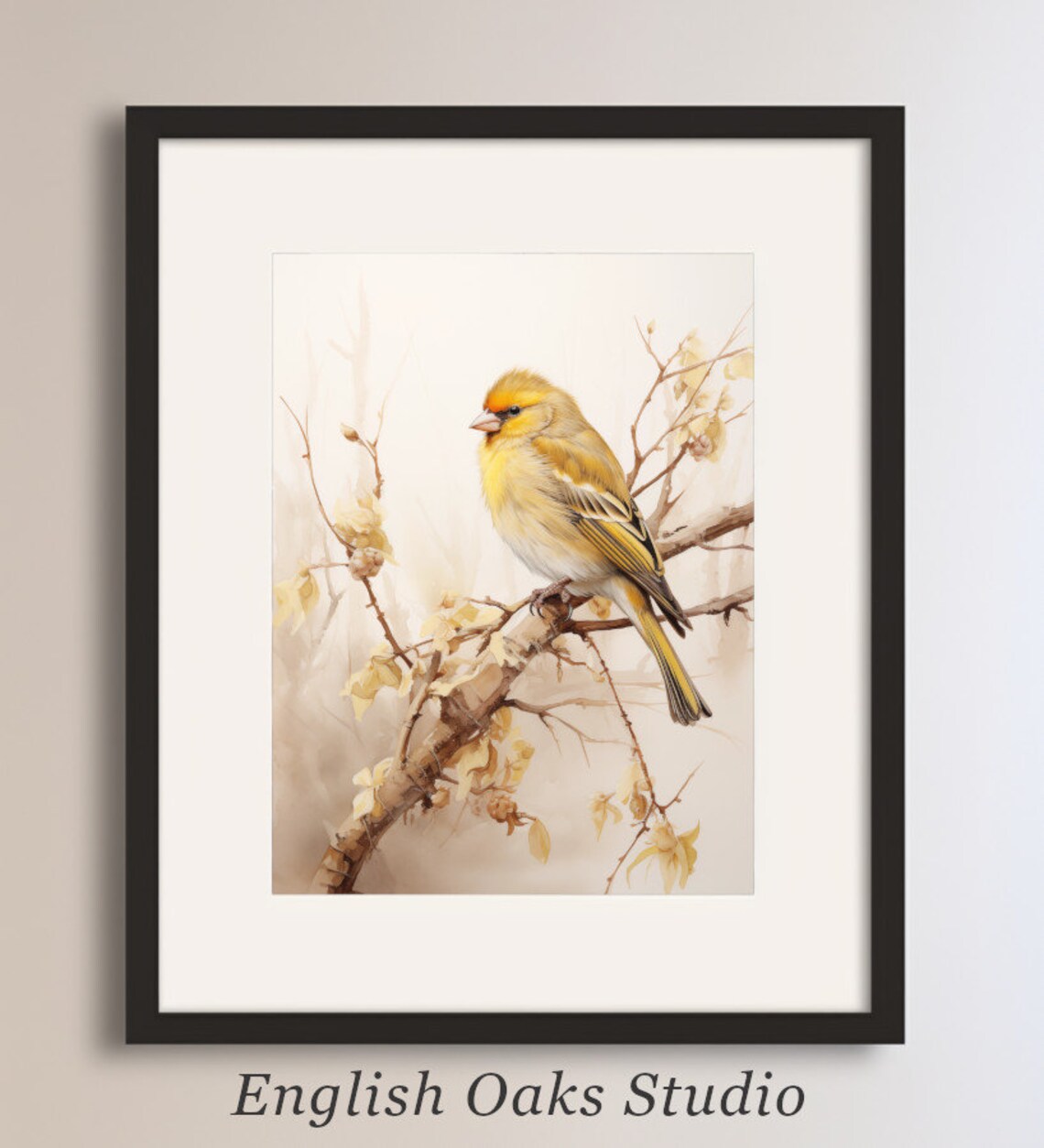 Goldfinch Oil-Painting Style Bird Art Print