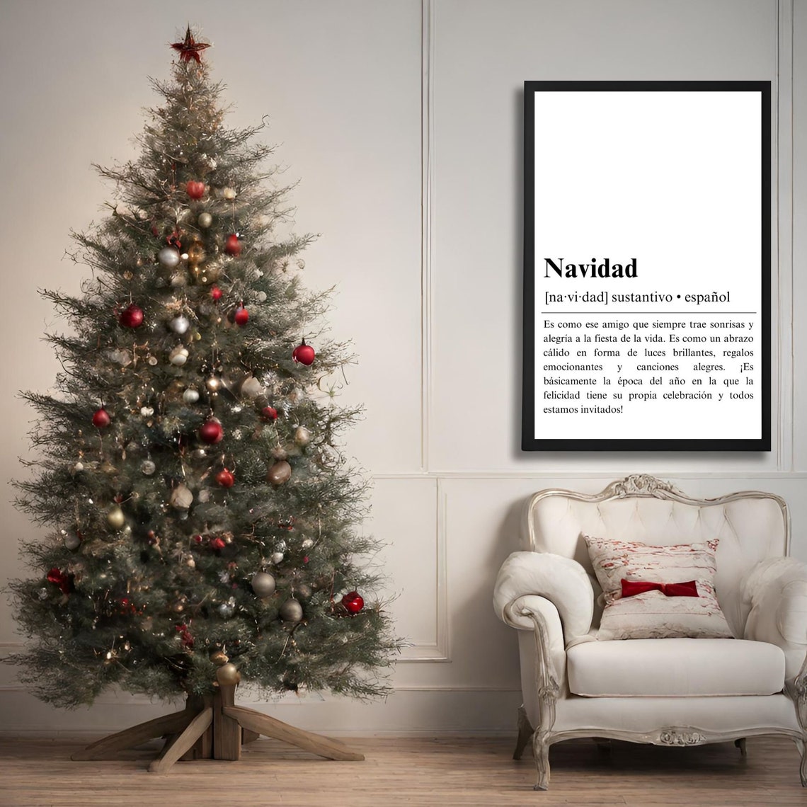 Navidad Spanish Definition Poster Celebrating Christmas in Spanish - Image 2