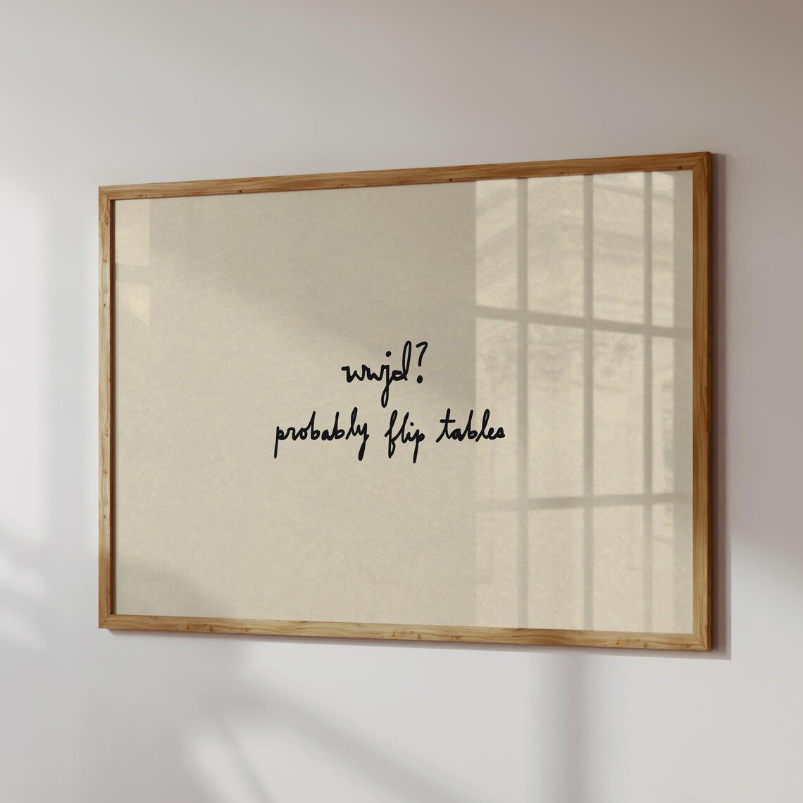 Funny Jesus, Handdrawn WWJD Flip Tables Poster