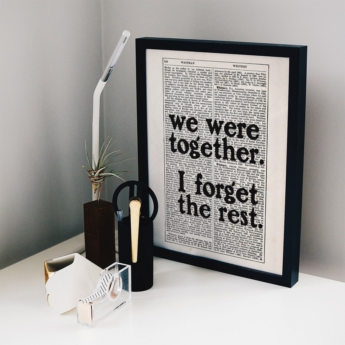 Walt Whitman We Were Together I Forget The Rest Poetry Quote Wall Art Print - Image 3