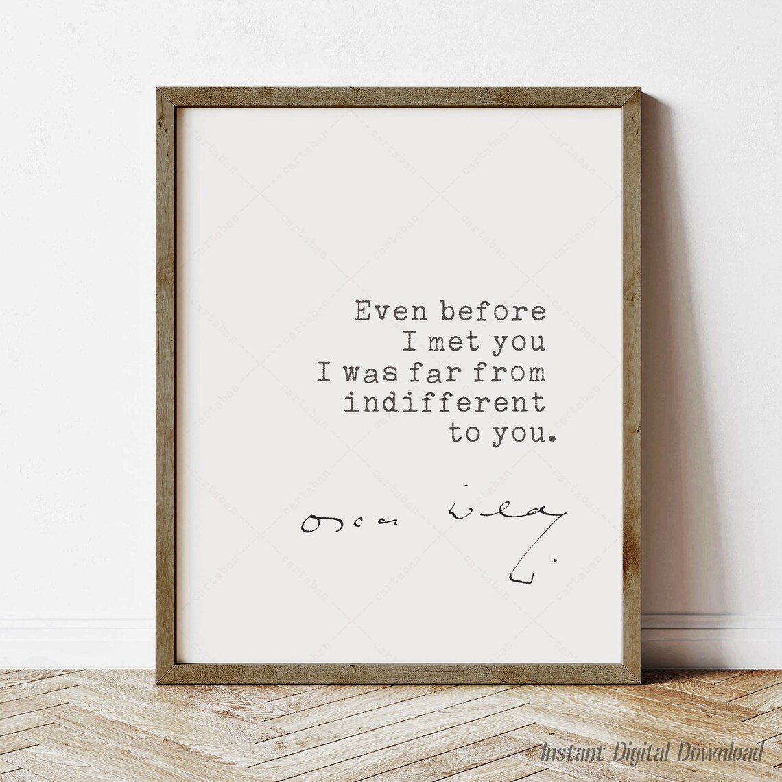 Oscar Wilde Quote Art Print, Literary Classics