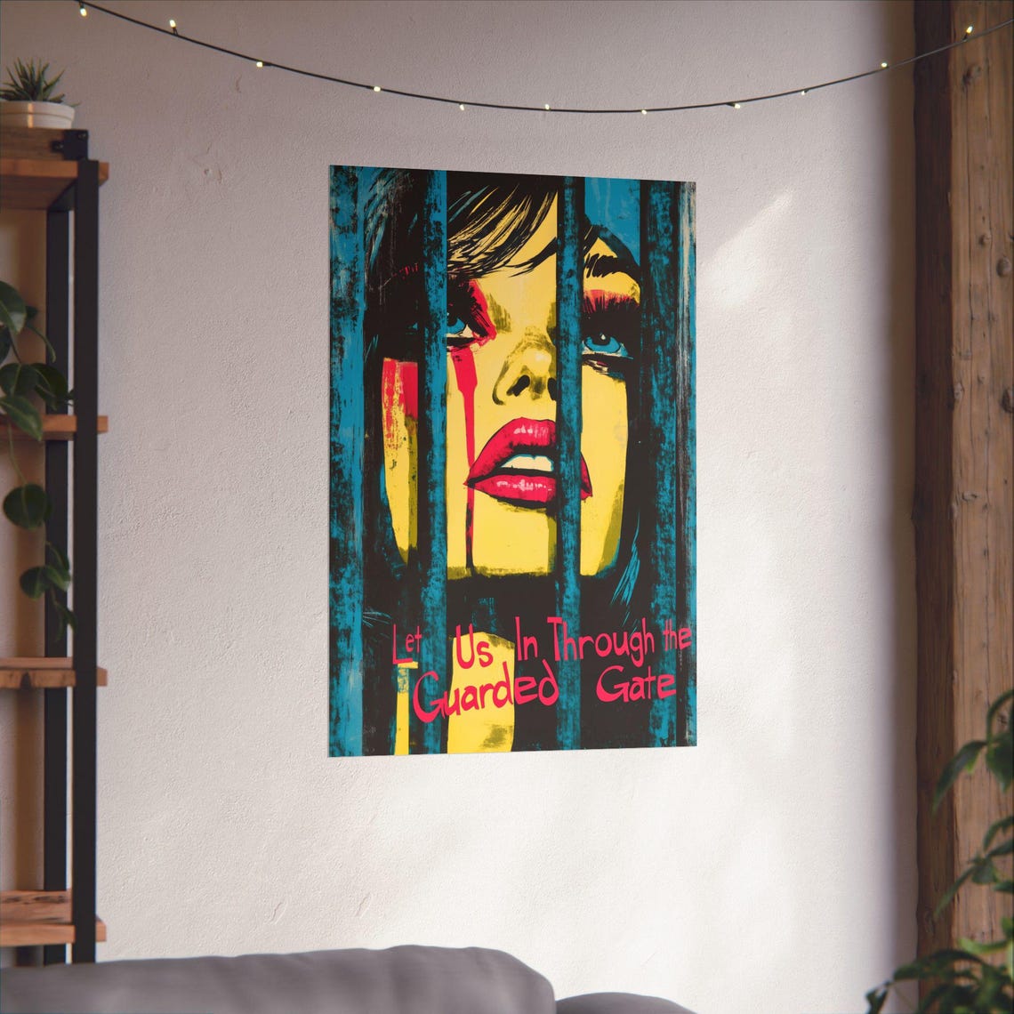 Let Us In Through the Guarded Gate Bold Feminist Pop Art Poster - Image 3