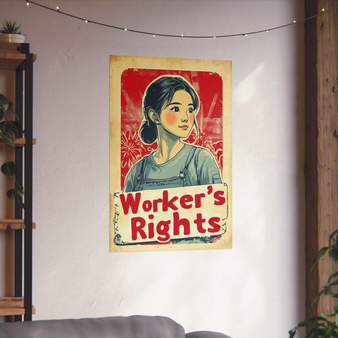 Workers Rights Vintage Propaganda Labor Statement Poster Art - Image 4