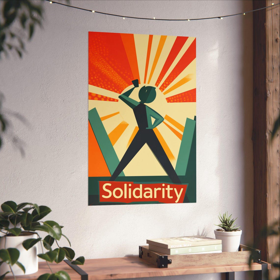 Solidarity Raised Fist Retro Labor Union Workers Rights Art Poster - Image 4