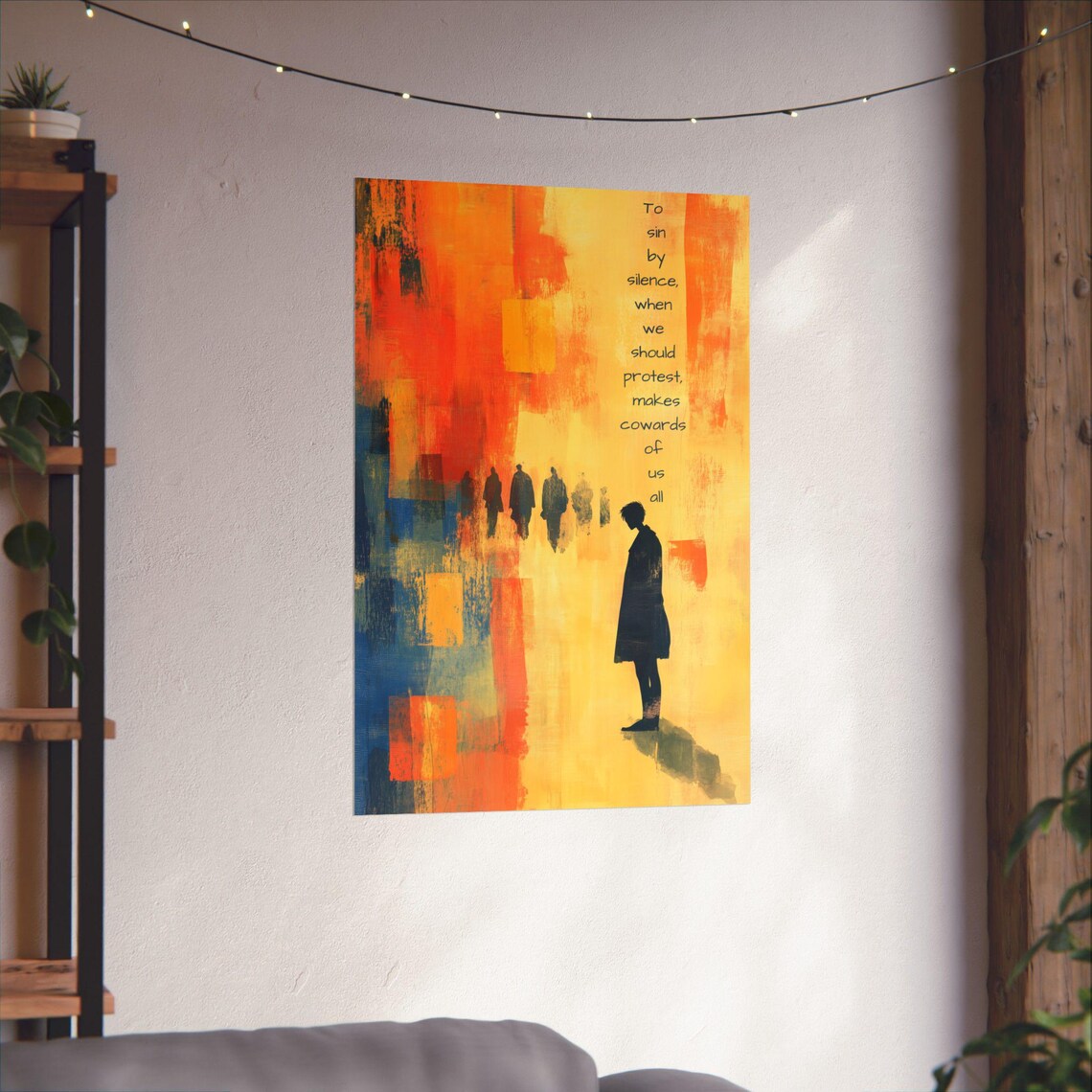To Sin By Silence Protest Statement Art Print - Image 3