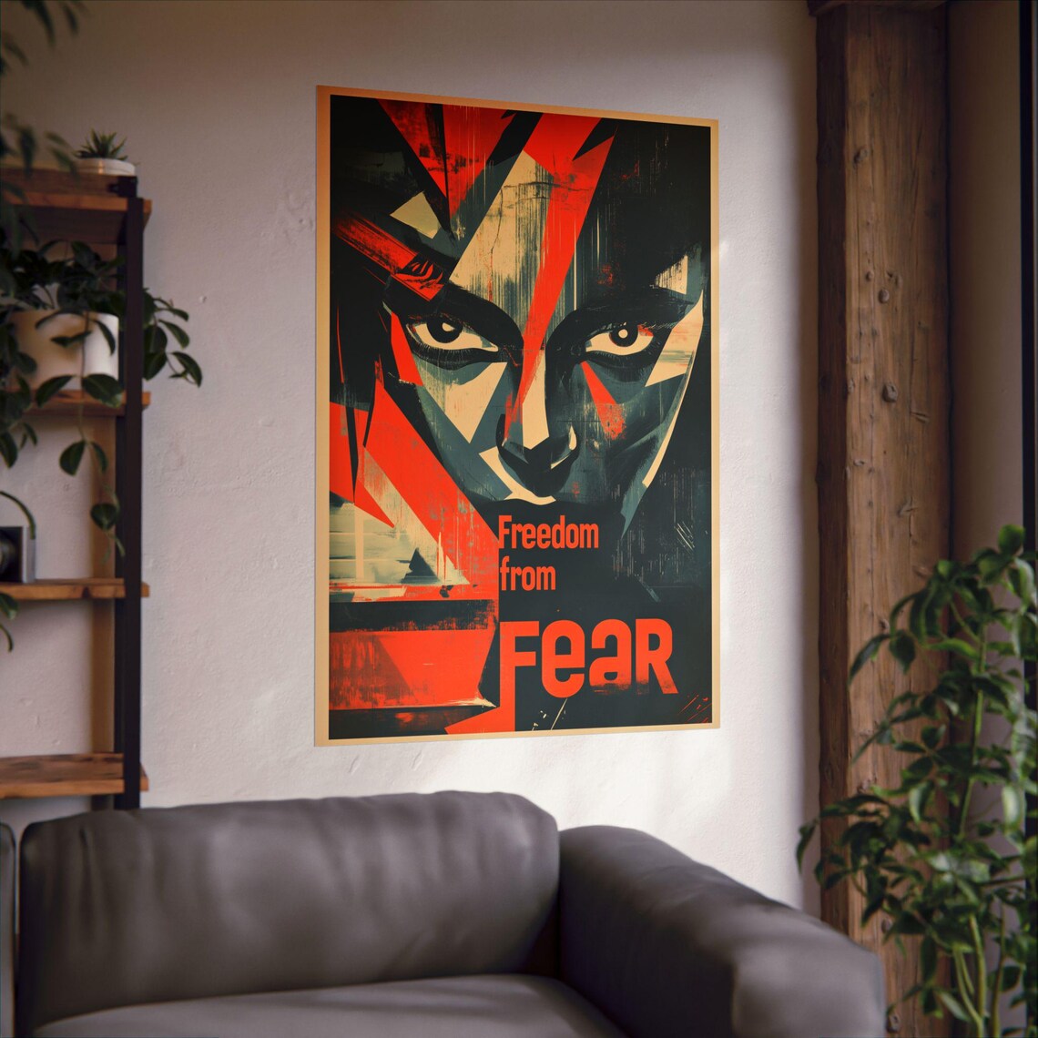Freedom From Fear Poster, Classic FDR Four Freedoms - Image 2