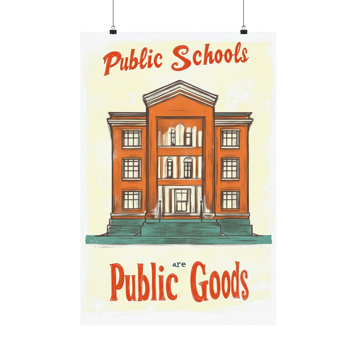 Public Schools Are Public Goods Poster Statement Art