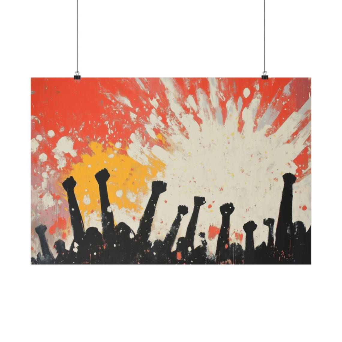 Powerful Protest Poster Wall Art Bold Impressionist Statement Art Support Freedom And Fight For Our Rights For Home Office Or Dorm Decore