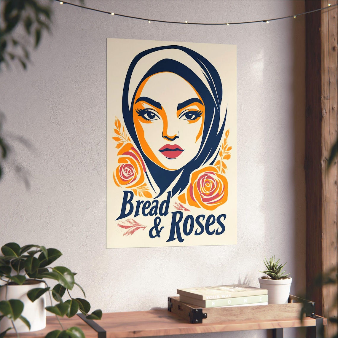 Bread and Roses Art Deco Woman Portrait Labor Rights Art Poster - Image 4