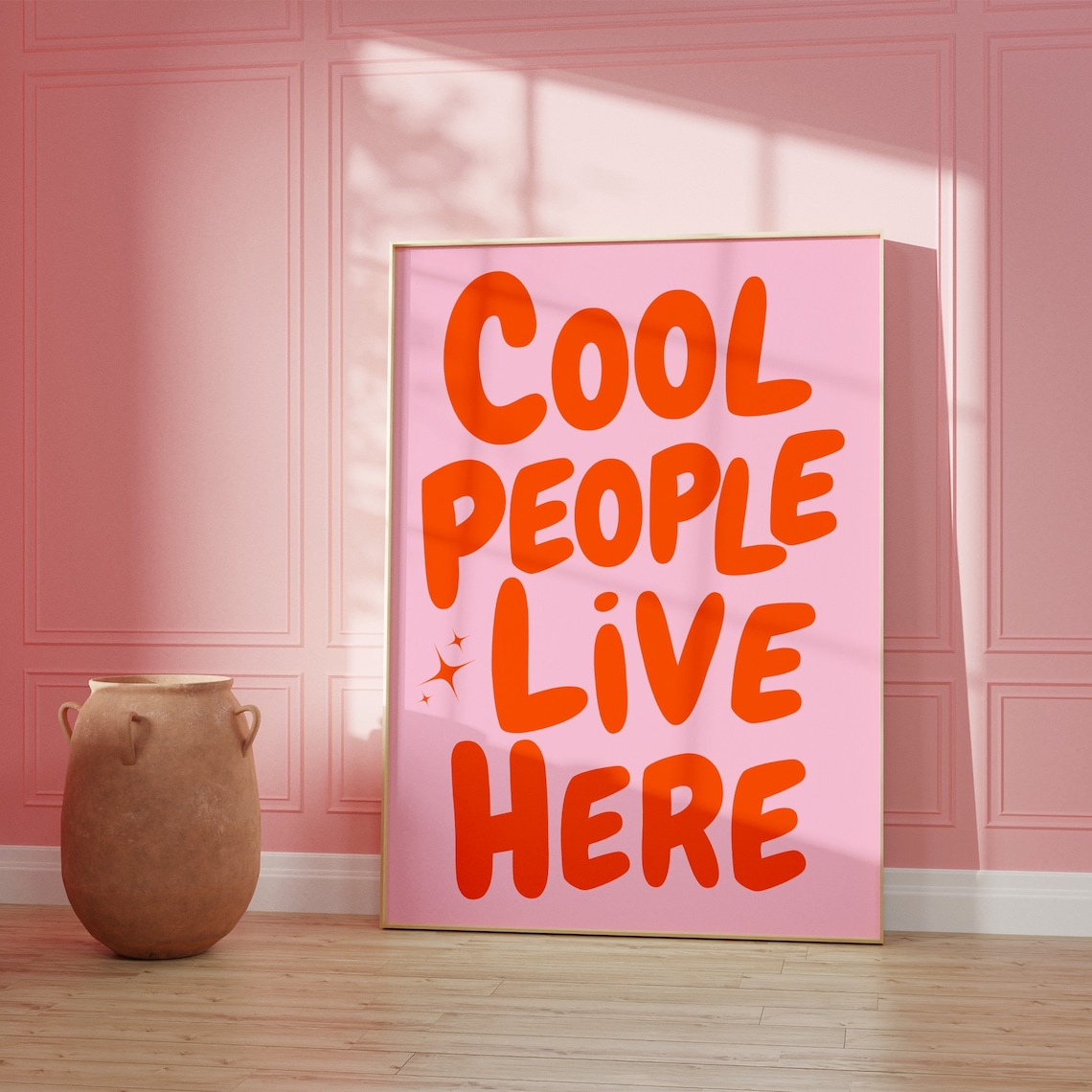 Cool People Live Here Vintage 70s Poster Print - Image 3