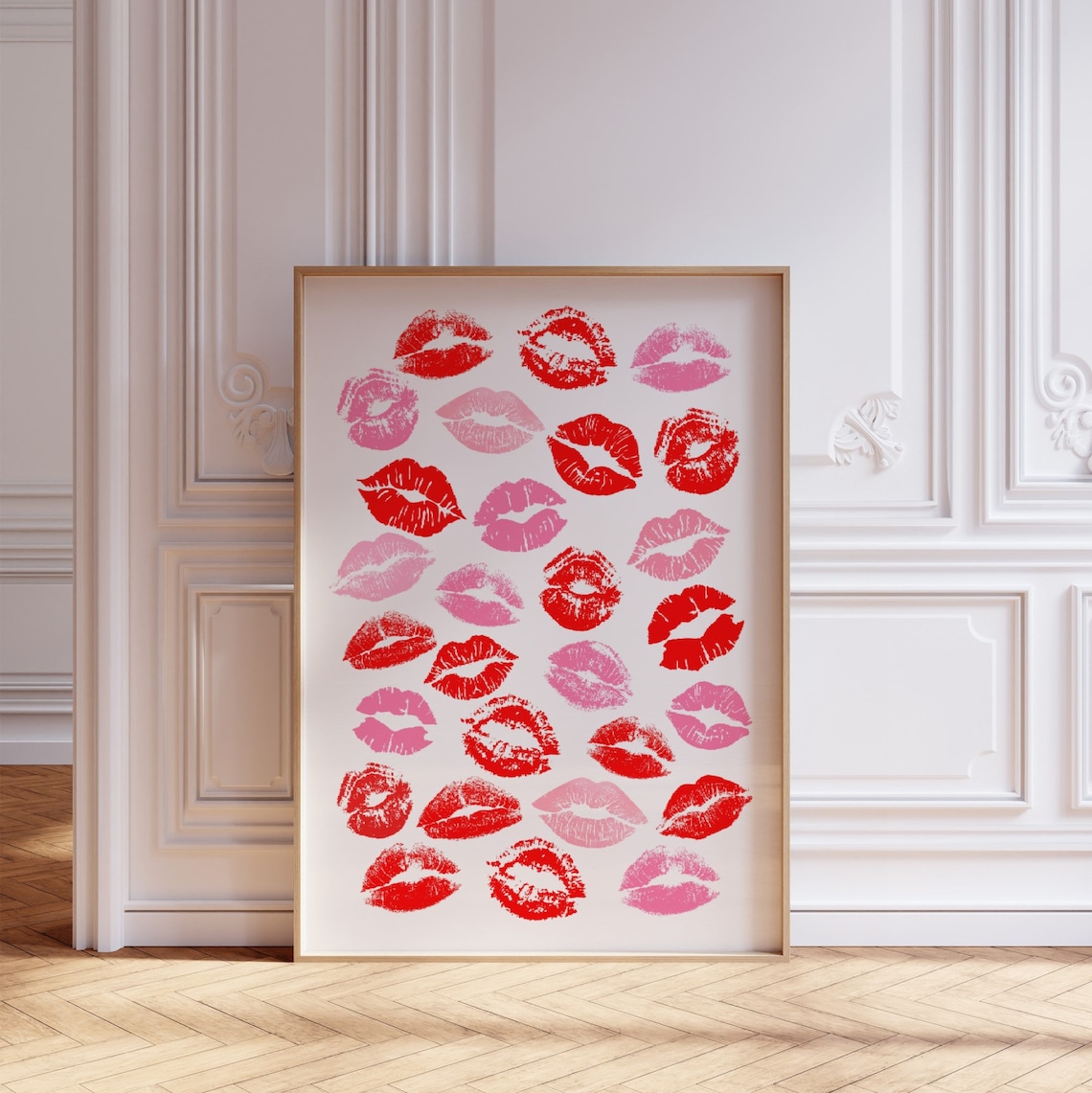 Kiss Lips Print, Trendy Preppy Dorm Decor - Image 3