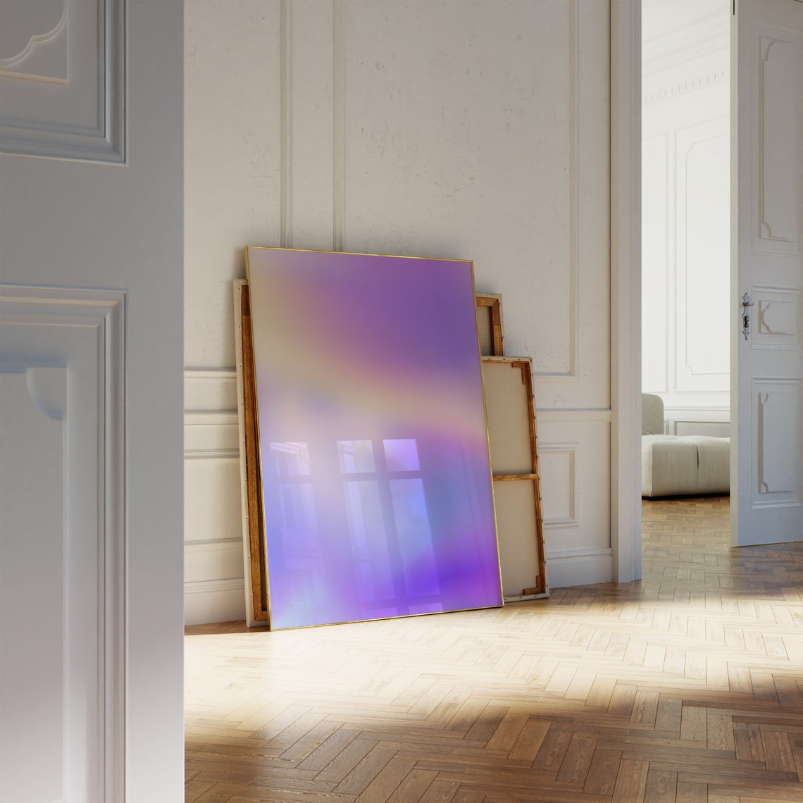 Purple Aura Gradient Lavender Pastel Minimalist Aesthetic Poster - Image 4