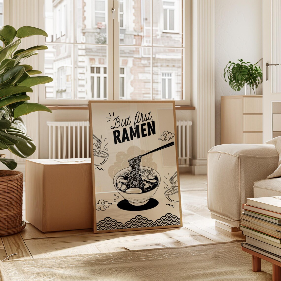 Retro Ramen Japanese Food Poster, Dining Room Art Print - Image 2