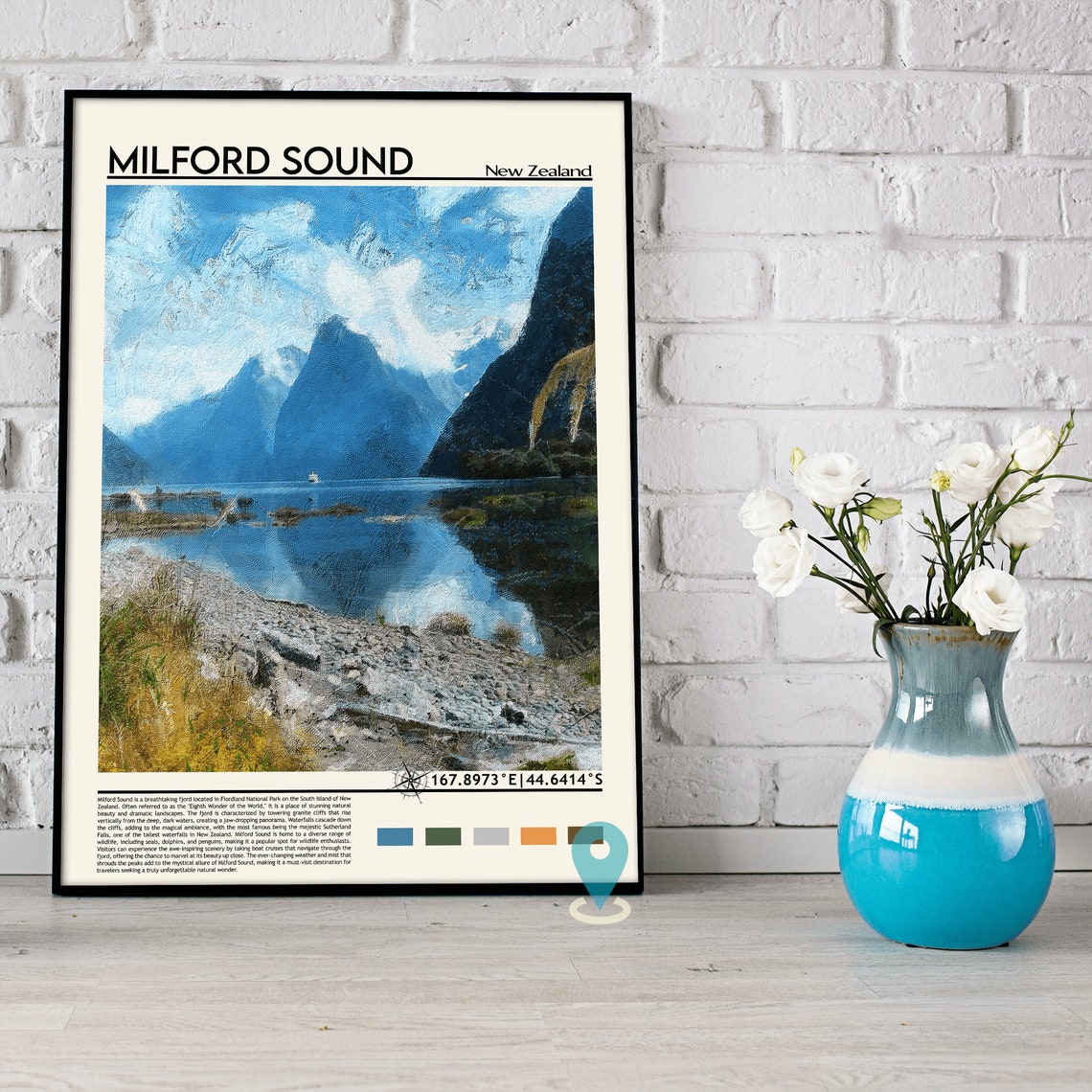 Milford Sound Print New Zealand Print New Zealand Wall Art Mountain Print New Zealand Art Mountains Wall Art Southland Milford Sound - Image 3
