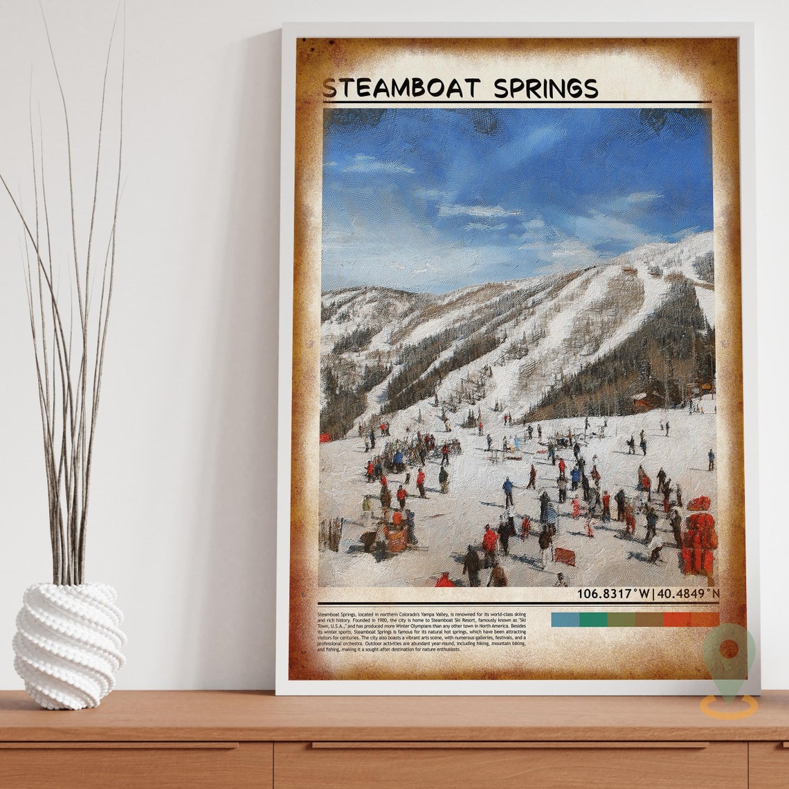Steamboat Springs Print Steamboat Springs Poster Steamboat Springs Wall Art Steamboat Springs Colorado Poster Steamboat Springs Ski - Image 3