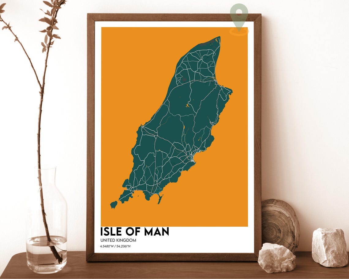 Isle Of Man Map Isle Of Man Map Print Isle Of Man Wall Art Isle Of Man Travel Poster Isle Of Man Poster Isle Of Man Photo Isle Of Man - Image 4