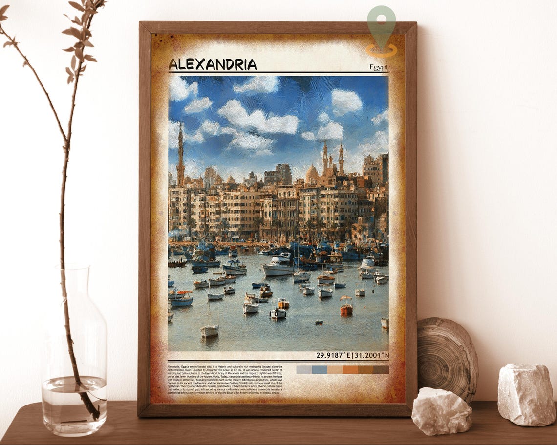 Alexandria Print Alexandria Wall Art Alexandria Poster Alexandria Photo Alexandria Poster Print Alexandria City Alexandria Egypt - Image 6