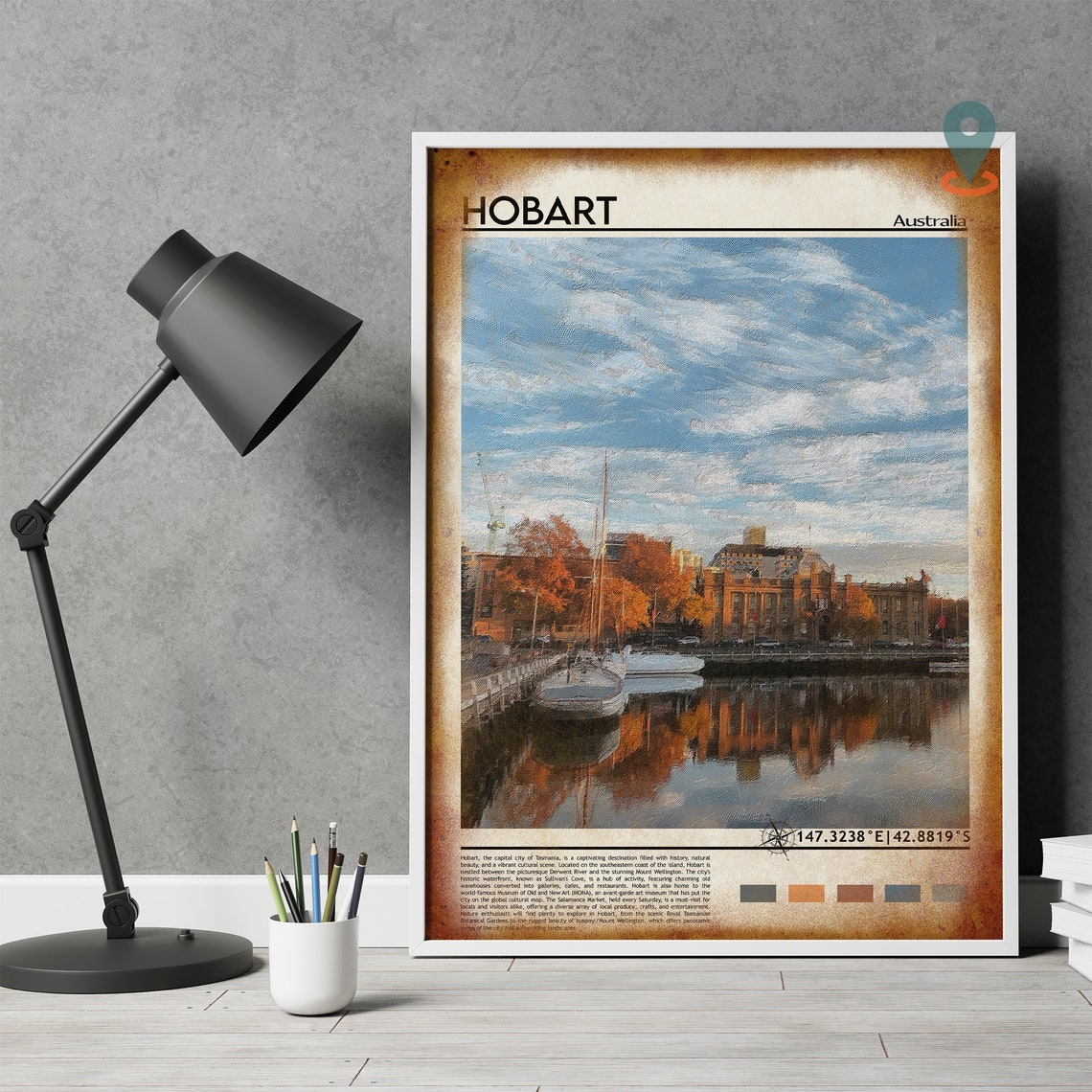 Hobart Print Hobart Poster Hobart Wall Art Hobart Travel Hobart Art Print Hobart Artwork Hobart Photo Hobart Australia Print - Image 4