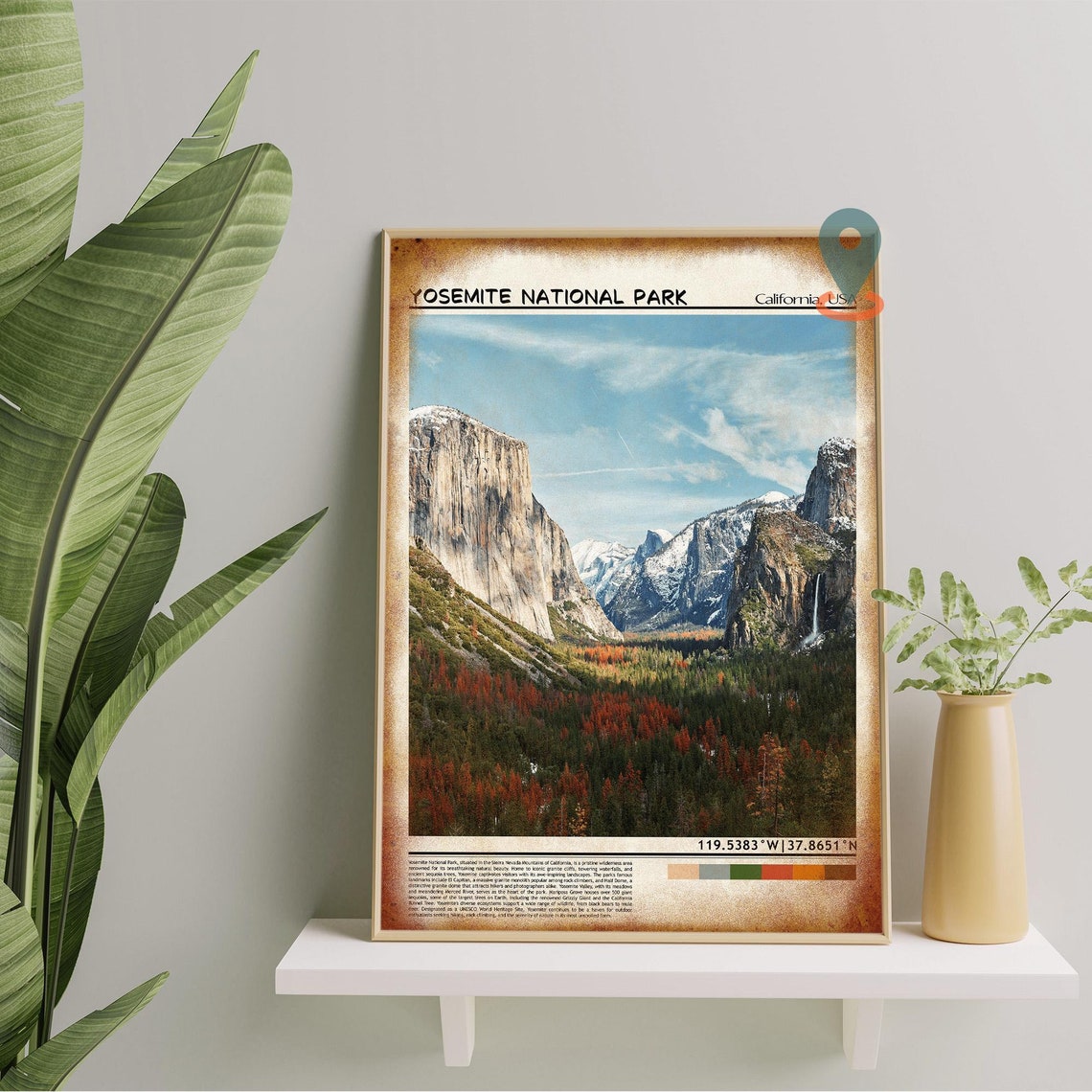 Yosemite National Park El Capitan Granite Valley Waterfall Poster - Image 5